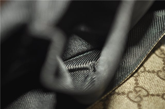 Authentic GUCCI Shoulder Cross Body Bag GG PVC Leather 122373 Brown 8071E