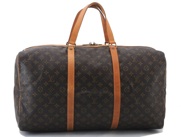 Authentic LOUIS VUITTON Monogram Sac Souple55 Hand Boston Bag M41622 LV 8073C