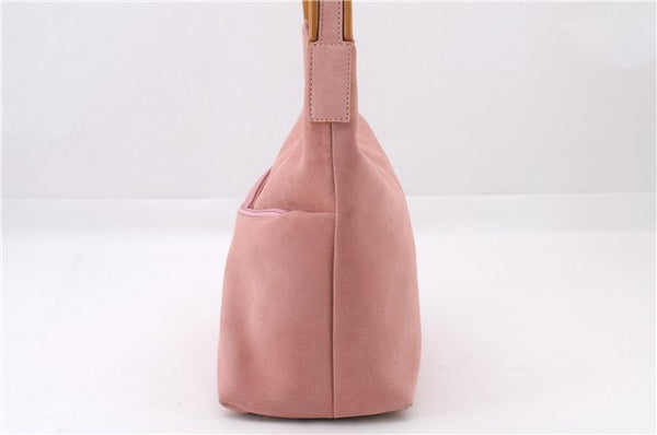 Authentic GUCCI Vintage Shoulder Hand Bag Purse Suede Leather 0013386 Pink 8074E