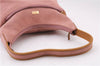 Authentic GUCCI Vintage Shoulder Hand Bag Purse Suede Leather 0013386 Pink 8074E