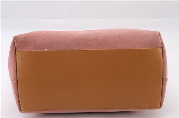 Authentic GUCCI Vintage Shoulder Hand Bag Purse Suede Leather 0013386 Pink 8074E