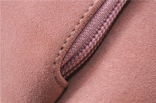 Authentic GUCCI Vintage Shoulder Hand Bag Purse Suede Leather 0013386 Pink 8074E