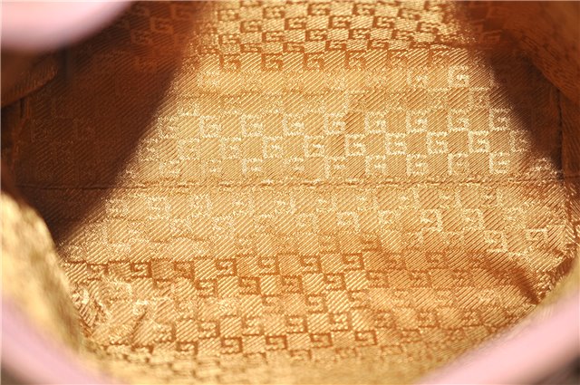 Authentic GUCCI Vintage Shoulder Hand Bag Purse Suede Leather 0013386 Pink 8074E