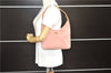 Authentic GUCCI Vintage Shoulder Hand Bag Purse Suede Leather 0013386 Pink 8074E