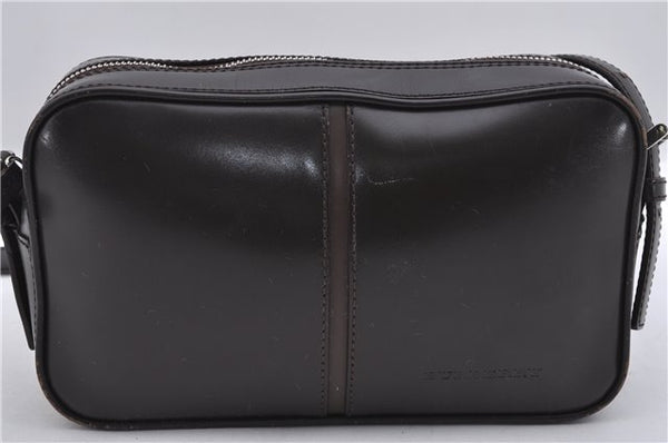Authentic BURBERRY Vintage Leather Shoulder Cross Body Bag Purse Brown 8075D