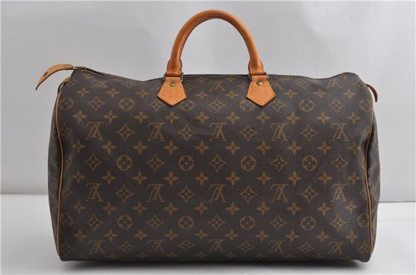 Authentic Louis Vuitton Monogram Speedy 40 Hand Boston Bag M41522 LV 8077F