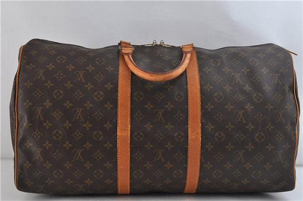 Authentic LOUIS VUITTON Monogram Keepall 55 Boston Bag M41424 LV 8078C