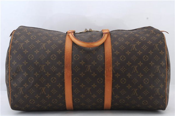 Authentic LOUIS VUITTON Monogram Keepall 55 Boston Bag M41424 LV 8081C