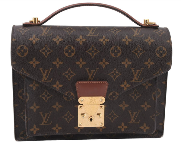 Authentic Louis Vuitton Monogram Monceau 2Way Shoulder Hand Bag M51185 LV 8087E