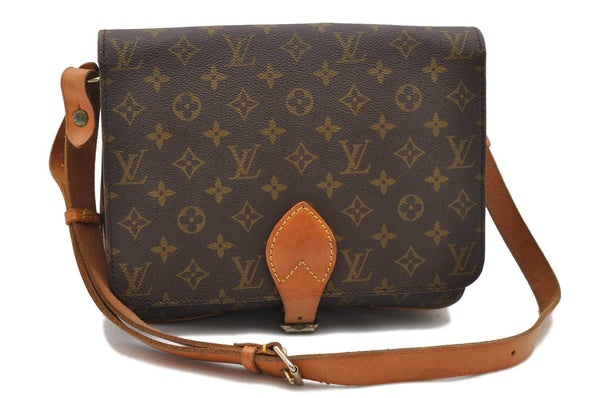 Auth LOUIS VUITTON Monogram Cartouchiere GM Shoulder Cross Bag Old Model 8089C