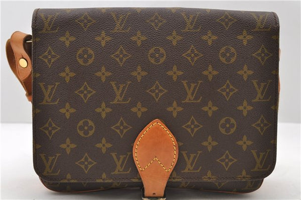 Auth LOUIS VUITTON Monogram Cartouchiere GM Shoulder Cross Bag Old Model 8089C