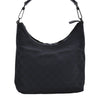 Authentic GUCCI Shoulder Hand Bag Purse GG Canvas Leather 0000602 Black 8097D