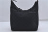 Authentic GUCCI Shoulder Hand Bag Purse GG Canvas Leather 0000602 Black 8097D