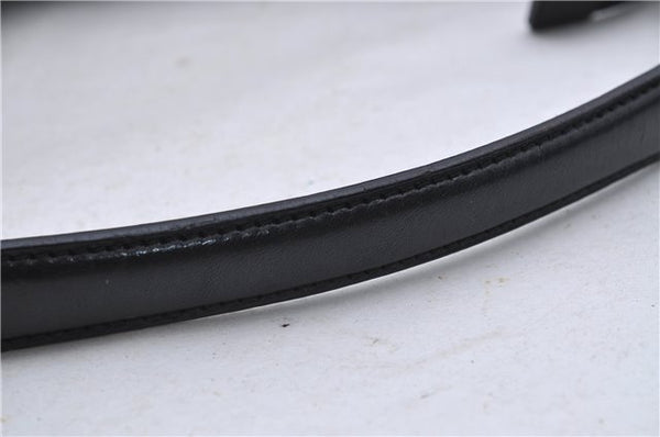 Authentic GUCCI Shoulder Hand Bag Purse GG Canvas Leather 0000602 Black 8097D