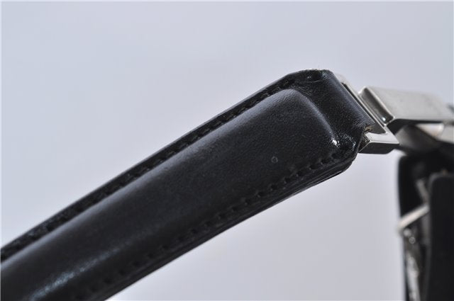 Authentic GUCCI Shoulder Hand Bag Purse GG Canvas Leather 0000602 Black 8097D