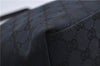 Authentic GUCCI Shoulder Hand Bag Purse GG Canvas Leather 0000602 Black 8097D