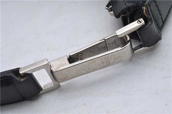 Authentic GUCCI Shoulder Hand Bag Purse GG Canvas Leather 0000602 Black 8097D