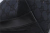 Authentic GUCCI Shoulder Hand Bag Purse GG Canvas Leather 0000602 Black 8097D