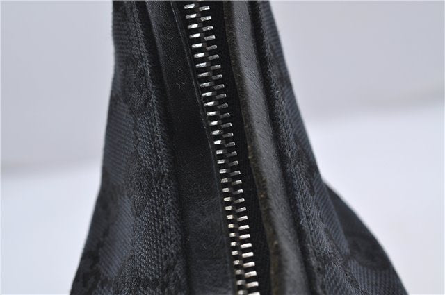 Authentic GUCCI Shoulder Hand Bag Purse GG Canvas Leather 0000602 Black 8097D