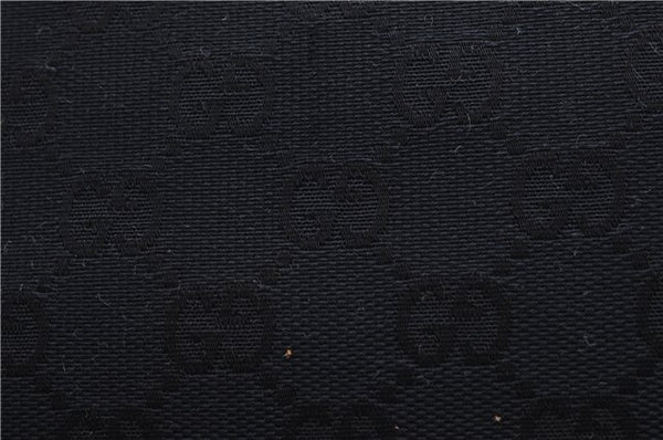 Authentic GUCCI Shoulder Hand Bag Purse GG Canvas Leather 0000602 Black 8097D