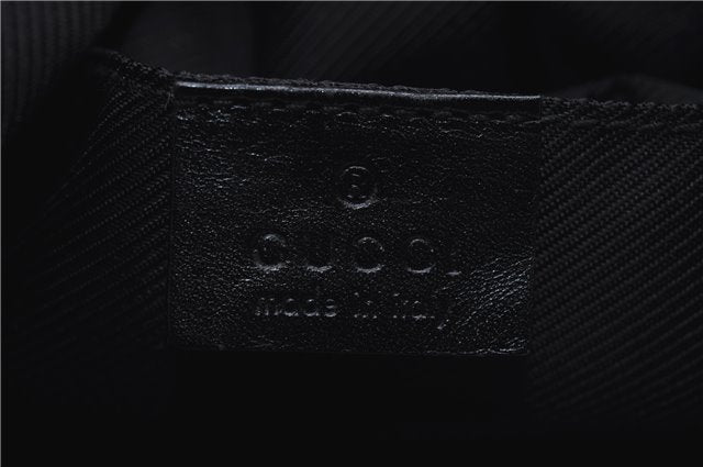 Authentic GUCCI Shoulder Hand Bag Purse GG Canvas Leather 0000602 Black 8097D