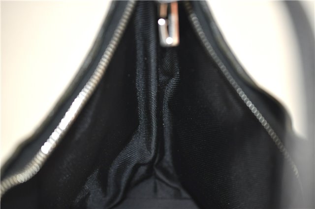 Authentic GUCCI Shoulder Hand Bag Purse GG Canvas Leather 0000602 Black 8097D