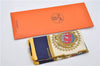 Authentic HERMES Carre 90 Scarf "LES ARMES DE PARIS" Silk Yellow Navy PB 8097E