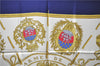 Authentic HERMES Carre 90 Scarf "LES ARMES DE PARIS" Silk Yellow Navy PB 8097E