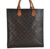 Authentic LOUIS VUITTON Monogram Sac Plat Hand Bag M51140 LV 8099C