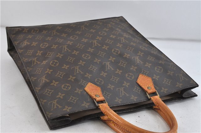 Authentic LOUIS VUITTON Monogram Sac Plat Hand Bag M51140 LV 8099C