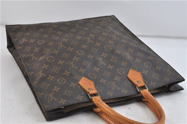 Authentic LOUIS VUITTON Monogram Sac Plat Hand Bag M51140 LV 8099C