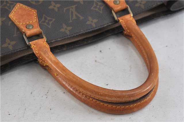 Authentic LOUIS VUITTON Monogram Sac Plat Hand Bag M51140 LV 8099C