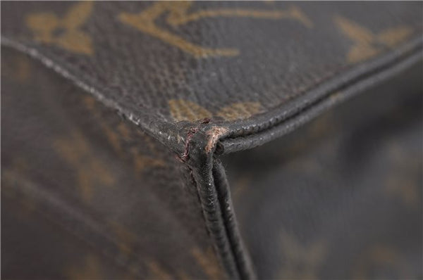 Authentic LOUIS VUITTON Monogram Sac Plat Hand Bag M51140 LV 8099C