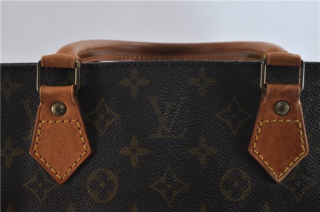 Authentic LOUIS VUITTON Monogram Sac Plat Hand Bag M51140 LV 8099C