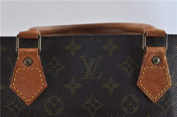 Authentic LOUIS VUITTON Monogram Sac Plat Hand Bag M51140 LV 8099C
