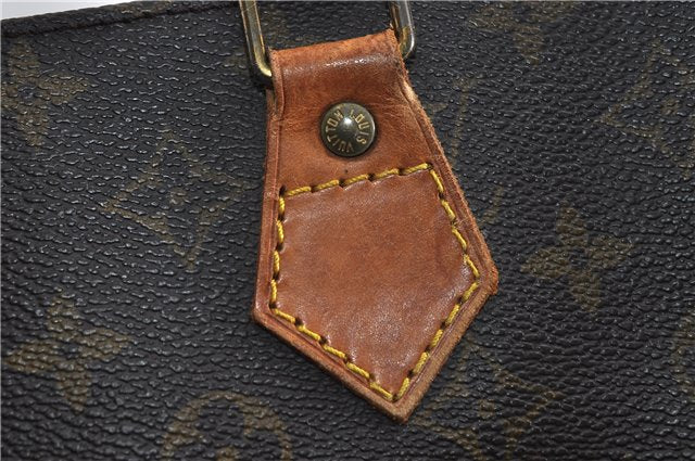 Authentic LOUIS VUITTON Monogram Sac Plat Hand Bag M51140 LV 8099C