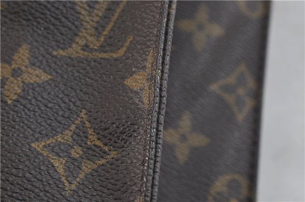 Authentic LOUIS VUITTON Monogram Sac Plat Hand Bag M51140 LV 8099C