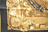 Authentic HERMES Carre 90 Scarf "RYTHMES DU MONDE" Silk Yellow Box 8105D