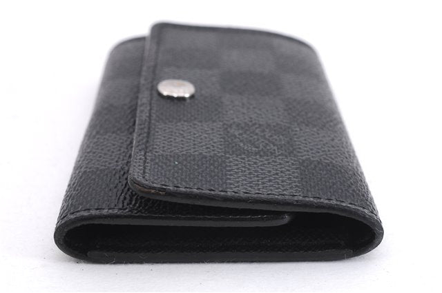 Authentic Louis Vuitton Damier Graphite Multicles 6 Key Case M62662 LV Box 8109E