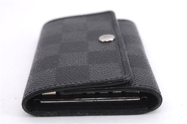 Authentic Louis Vuitton Damier Graphite Multicles 6 Key Case M62662 LV Box 8109E