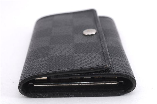 Authentic Louis Vuitton Damier Graphite Multicles 6 Key Case M62662 LV Box 8109E