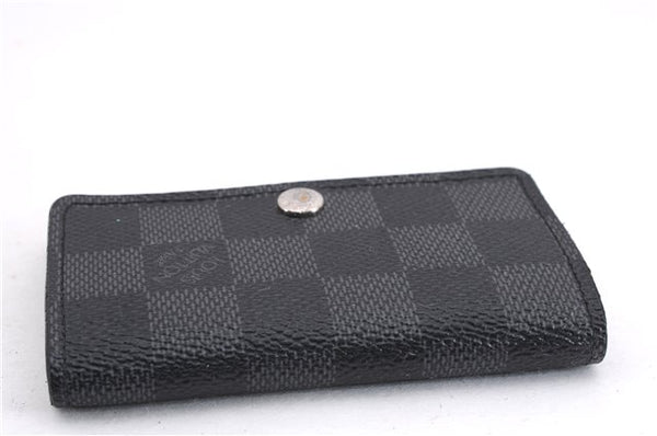 Authentic Louis Vuitton Damier Graphite Multicles 6 Key Case M62662 LV Box 8109E