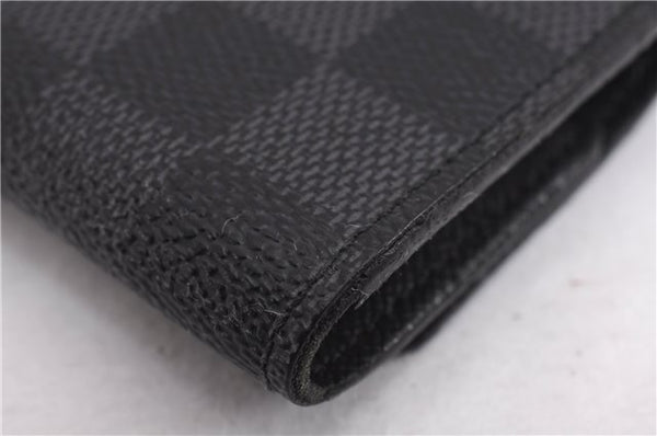 Authentic Louis Vuitton Damier Graphite Multicles 6 Key Case M62662 LV Box 8109E