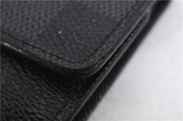 Authentic Louis Vuitton Damier Graphite Multicles 6 Key Case M62662 LV Box 8109E