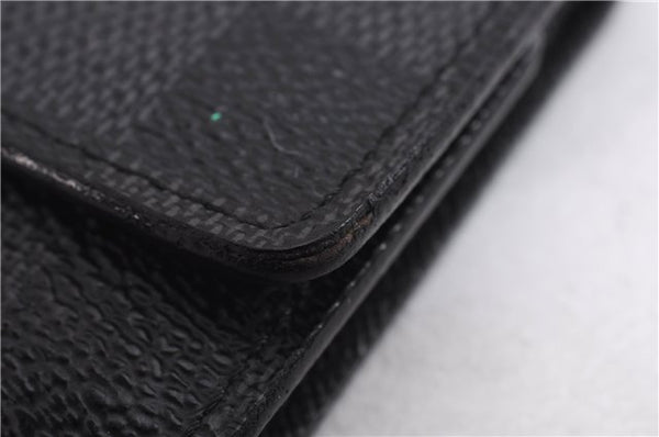 Authentic Louis Vuitton Damier Graphite Multicles 6 Key Case M62662 LV Box 8109E