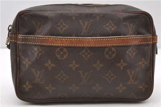 Authentic LOUIS VUITTON Monogram Compiegne 23 Clutch Hand Bag M51847 LV 8113C