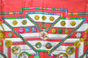 Authentic HERMES Carre 90 Scarf "Pelile main" Silk Red Paper Bag 8113D