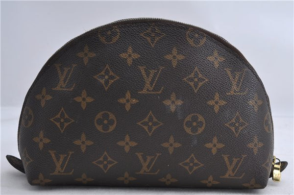 LOUIS VUITTON Monogram Trousse Demi Ronde 23 Cosmetic Pouch M47520 LV Junk 8114C