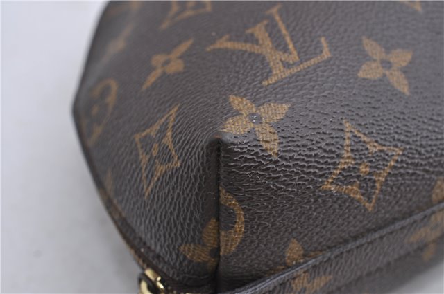 LOUIS VUITTON Monogram Trousse Demi Ronde 23 Cosmetic Pouch M47520 LV Junk 8114C