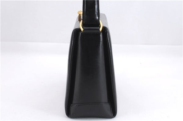 Authentic GUCCI Vintage Shoulder Hand Bag Purse Leather Black 8114D